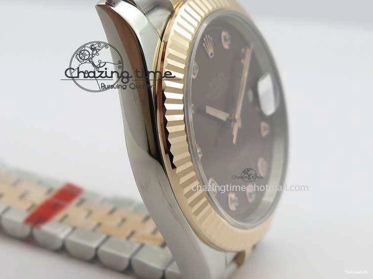 DateJust Dial Jubilee On Bracelet Best RG Fluted Noob 1:1 41mm Wrapped A3235 Brown Edition 126303 Diam Bezel 1231